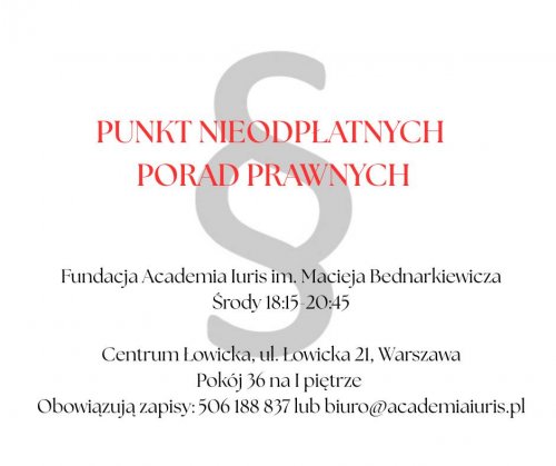 Punkt nieodpłatnych porad prawnych