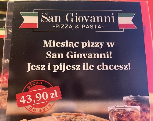 JESZ ILE CHCESZ przez cały luty w Pizzerii San Giovanni!