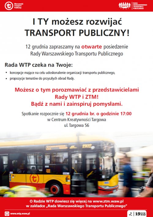 Otwarte posiedzenie Rady Warszawskiego Transportu Publicznego