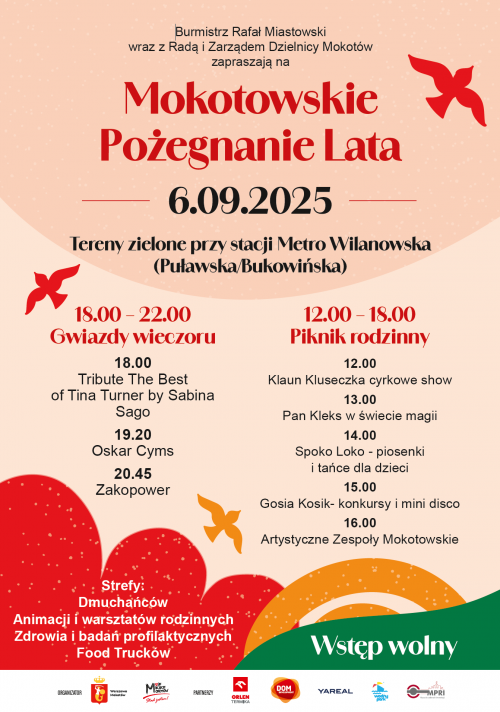 Mokotowskie Pożegnanie Lata 2025 – muzyka, rodzinna zabawa i moc atrakcji na zakończenie wakacji