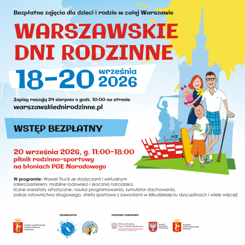 Warszawa znów staje się centrum rodzinnej przygody. Przed nami 20. edycja Warszawskich Dni Rodzinnych!
