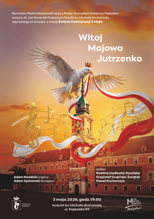 Patriotyczne brzmienia i wyjątkowe organy. Koncert na Mokotowie już 3 maja