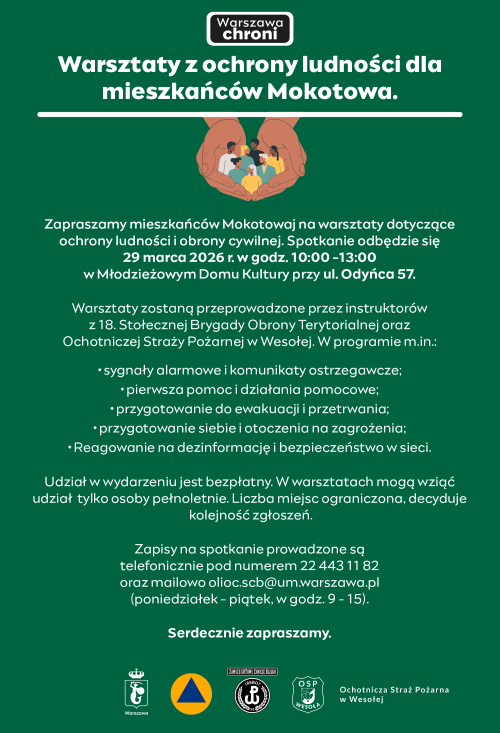 Warsztaty z ochronny ludności dla mieszkańców Mokotowa