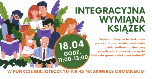 Integracyjna wymiana książek na Skwerze Ormiańskim