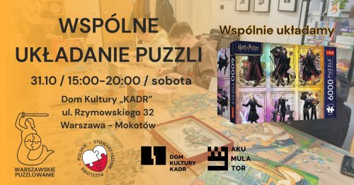 Wspólne układanie puzzli Harry Potter 6000 el. w DK Kadr