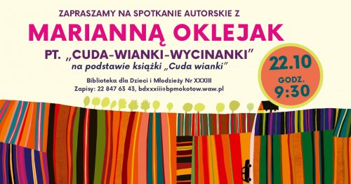 Spotkanie i warsztaty z Marianną Oklejak