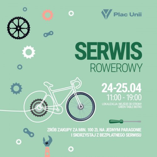 Bezpłatny serwis rowerowy w Placu Unii