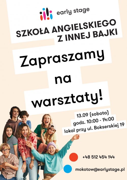 Warsztaty językowe - gry i zabawy po angielsku dla dzieci w wieku 9-10 lat | Early Stage Mokotów III