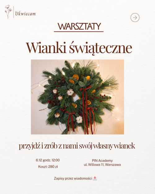 Mikołajkowe warsztaty z tworzenia wianków świątecznych